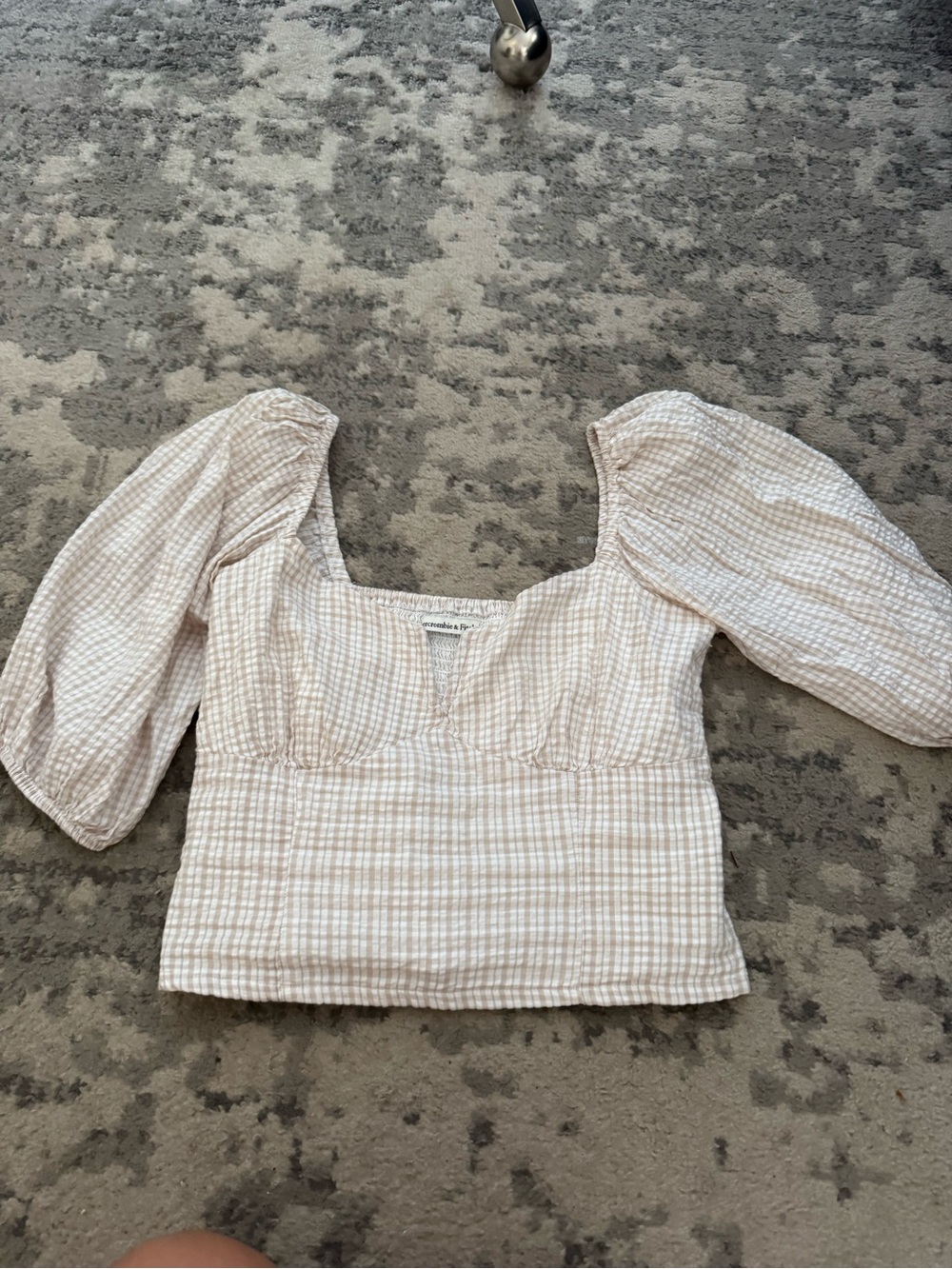Abercrombie Women’s Puff Sleeve Cropped Top